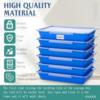 Tinlade 24 Pcs Classroom Paper Storage Bins with Lids, Blue, 13x10in - Image 3