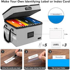 Fireproof File Oganizer with Lock, 2 Layer Fireproof Document Box Storage - Image 5
