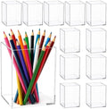 Mototo 12PCS Clear Acrylic Pen Holder Pencil Cup Office Desk Organizer Case by MOTOTO
