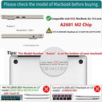 Teryeefi for MacBook Air M2 Case 2022 Release A2681, 3D Printing Laptop Hard Shell Cases with Keyboard Cover & USB 3.0 Adapter & Screen Protector for 2022 MacBook Air 13", Space Astronaut - Image 2