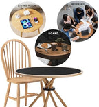 CENNBIE 23.6 Inches Round Table Mat - Cork Leather Table Pad (Black) - Image 4