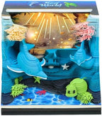 3D Calendar 2027, Tear-Away Desk Calendar, Paper Art Memo Pad, LED Light (seabed) - Image 2
