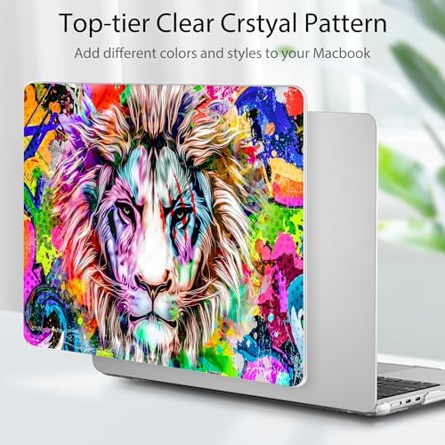 Tuiklol for 2026 2025 2024 2023 MacBook Air 15 inch Case Model M5 A3448 M4 A3241 M3 A3114 M2 A2941 Hard Shell Case for MacBook 15.3'' Cover, Lion - Image 3
