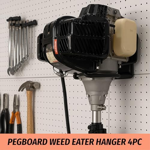 HUHOLE 4 Pack Ring Style Pegboard Weed Eater Hanger for 1/4 Inch Boards - Image 5