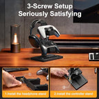 Solid Wood Controller Holder and Headphone Stand, Controller Stand for Desk - Image 6