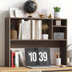 Tangkula Desktop Bookshelf, Countertop Storage Hutch with 4 Shelves for Computer Desk, Desktop 2-Tier Display Rack, Multipurpose Wood Desk Hutch Storage Organizer for Dorm Office Home - Image 2