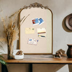 Wonderjune Linen Display Pinboard, Arch, 19" X 31", Antique Gold - Image 5
