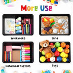 Sintuff 48 Pcs Classroom Paper Tray, Stackable Letter Size Bin, Black - Image 4