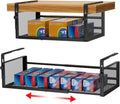 AmonHouseware 2Pack Expandable Under Shelf Storage Basket Organizer,Black by AmonHouseware