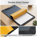 Desk Mat – Double-Sided Vegan Leather & Felt | Built-In Magnetic Cable Organizer & File Storage | Premium Workspace Pad for Office, Gaming & Creative Professionals-（Green） - Image 6