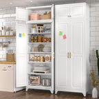Polup 90" Pantry Cabinet, Tall Metal Storage Cabinet with Doors and Shelves - Image 2