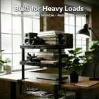 Clamp On Desk Shelves Organizer, Adjustable 2-Tier Desk Storage Rack with Large Trays, Phone Stand & Headphone Hook, No-Drill Setup for Office & Gaming Desks - Image 4