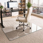 30"x48" Tempered Glass Office Chair Mat for Carpet & Hardwood Floor - Image 2