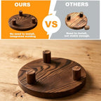 6 PCS 5/6/8 Inch Wooden Risers for Display Wood Pedestal Stand (Brown) - Image 3