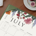 Desk Calendar 2026 with Desktop Mat, Cabbrix Large Desk Pad Calendar 22 x 17 Inch Runs From July 2026 to December 2027, Classic Floral Design Calendar 2026 for Home School and Office (Green) - Image 3