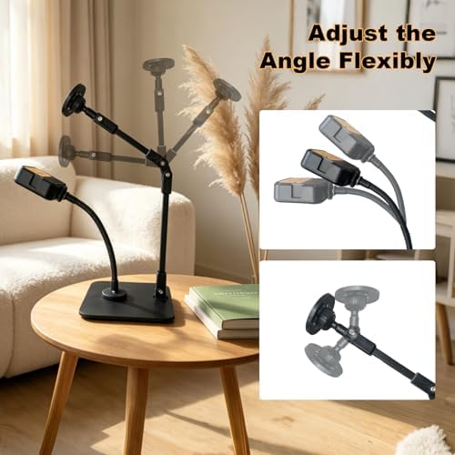 Overhead Phone Stand with Rechargeable Light & Magnetic Holder for Nail Art - Image 4