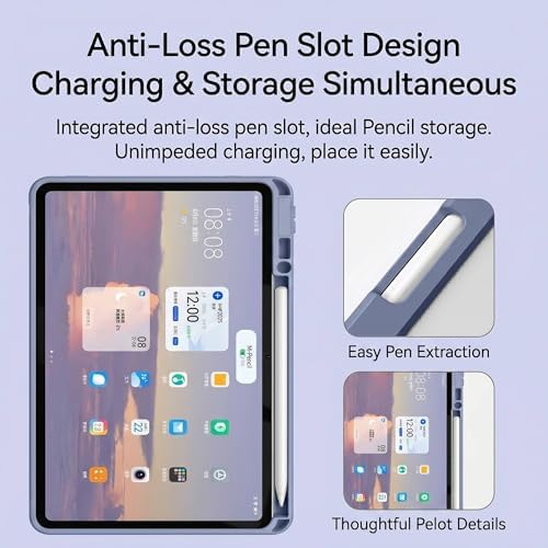Keyboard Case with Touchpad for Galaxy Tab S10 FE/S10 Lite/S9 FE 10.9-Inch, Tab S9 11", Detachable Keyboard Case with Touchpad, 360 Degree Rotating Stand Cover with S Pen Holder, Purple - Image 7