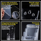 Acrylic Brochure Holder 2 Pcs 4 Tier Clear Literature Stand - Image 4