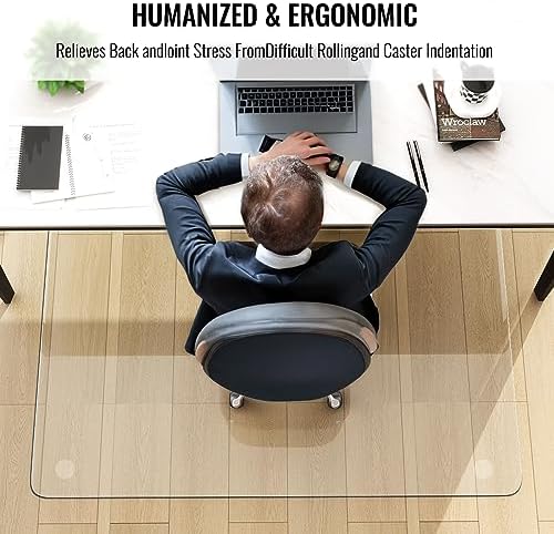 EASLY 36"X46" Chair Mat for Carpet-Office Chair Mat Tempered Glass for Home - Image 5