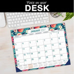 Desk PAD: 22" x 17" Large Print Desk Pad Calendar, APR 2026 - DEC 2027, 21 Months, (Teal Floral) - Image 5