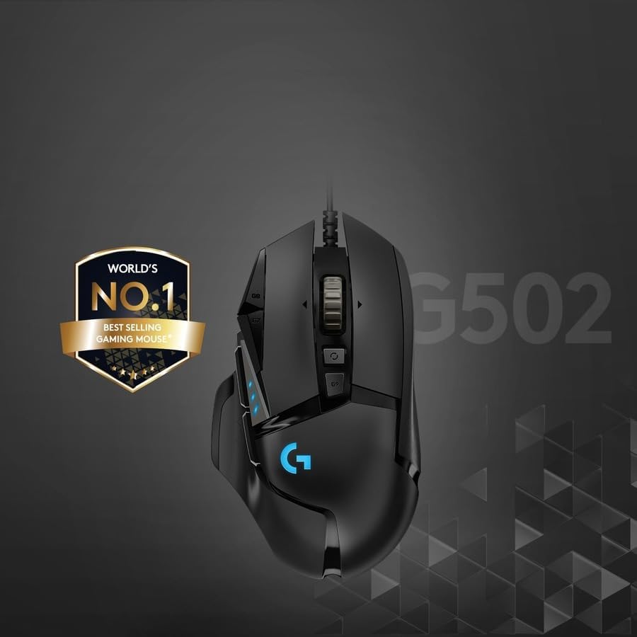 Logitech G502 Hero High Performance Wired Gaming Mouse, Hero 25K Sensor, 25,600 DPI, RGB, Adjustable Weights, 11 Buttons, On-Board Memory, PC/Mac, Pack of 4 - Image 2