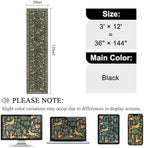 DUKINO 3x12 Runner Rug for Hallway, Washable Animal Rug for Kitchen, Black - Image 2