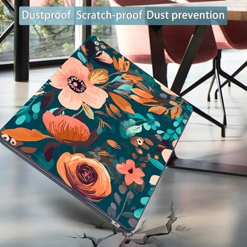 Mektron for 2026/2025/2024/2023 MacBook Air 15 INCH M5 A3448 /M4 A3241 /M3 A3114 /M2 A2941 Case, Printed Plastic Hard Shell Cover with 15.3" Liquid Retina Display Touch ID, Abstract Florals - Image 6