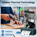 Labeer Bluetooth Thermal Shipping Label Printer, Wireless 4x6 Printer Green - Image 6
