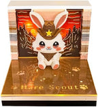3D Memo Pad Time Piece Calendar 2027, 3D Tear-Off Art Desk Calendar 2027, Creative 3D Memo Pad Paper Art Tree House DIY Paper Carving Decoration (Rabbit Warrior) by PTAEXCEL