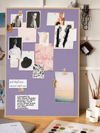 Fabric Bulletin Board 40x30 inches, Golden Aluminum Framed Wall Pin Board - Image 5