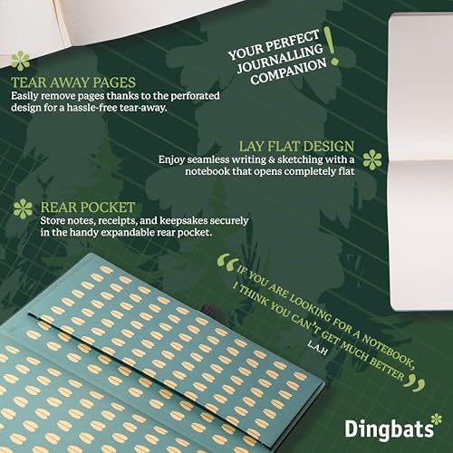Dingbats* - Wildlife Dotted Extra Large A4 Notebook - PU Leather Hardcover Journal for Work, Writing - Pocket, Elastic Closure, Pen Holder, Bookmark - Image 5