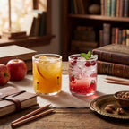 SiliFine 2 PCS Pencil & Apple Icon Juice Glasses - Image 5