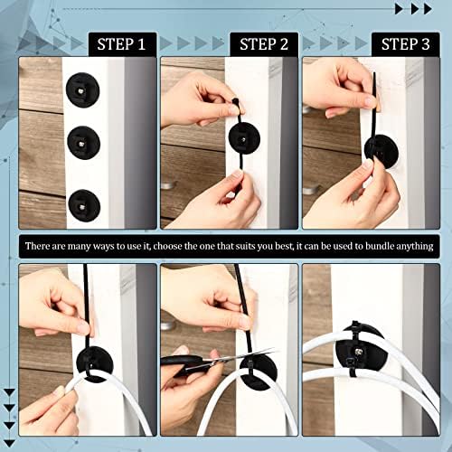 Yookeer 230 Pieces Magnetic Zip Tie Mount Cable Wire Management Base, 43 mm - Image 6