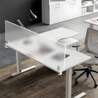 Frosted Acrylic Desk Divider, Free Standing No Drill Clamp-On Office Desk Partition Privacy Screen,Translucent Desk Cubicle Divider for Office Workspace Classroom(39" W x 12" H, 1Pc) - Image 5