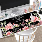Large Gaming Mouse Pad + Keyboard Wrist Rest + Wrist Support + Coaster Set, Memory Foam Ergonomic for Easy Typing, XXL Extended Gaming Mouse Pad Table Pad - Proverbs 31:25 Flower - Image 2
