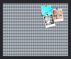 PinPix 22x18 inch Cork Bulletin Board. This Decorative Framed Pin Board Comes with Diamond Pattern in Grey and Blue Design and Satin Black. Ideal for Home, Office Decor or School (PinPix-227) by PinPixBulletinBoards