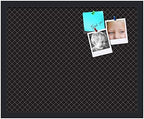 PinPix 21x17 inch Cork Bulletin Board. This Decorative Framed Pin Board Comes with Diamond Pattern in Black Design and Satin Black. Ideal for Home, Office Decor or School (PinPix-120) - Image 2