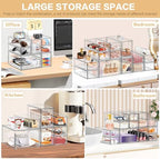 Desk Organizer with 14 Drawers, Clear, Stackable - Image 6