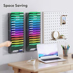 samstar 2 Pack 16 Tier Wall File Organizer Hanging Wall File Holder Wall Mount Paper Folder Organizer, Magazine Rack, Pack of 2 - Image 3
