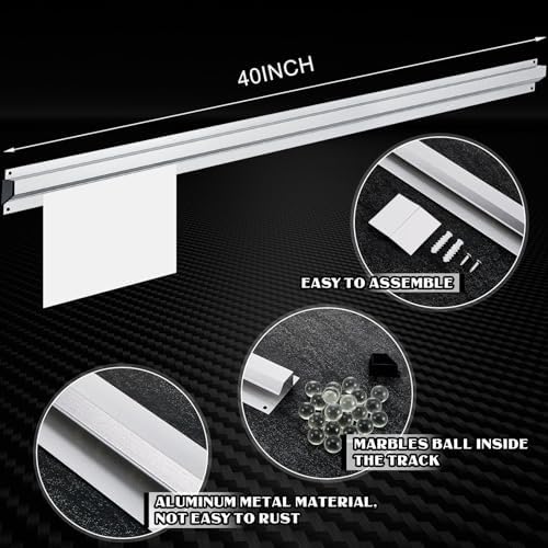 Henoyso 2 Pcs Restaurant Ticket Holder 16/18/24/28/30/32/40/44" Slide Check Rack Receipt Holder Aluminum Silver Order Ticket Rack for Commercial Kitchen Office Cafes Pubs Bar(40 Inch,No Slot) - Image 2