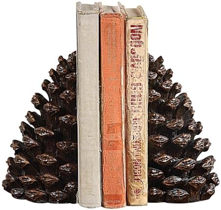 Creative Co-Op Pinecone Shaped Resin Bookends (Set of 2 Pieces) - Image 3
