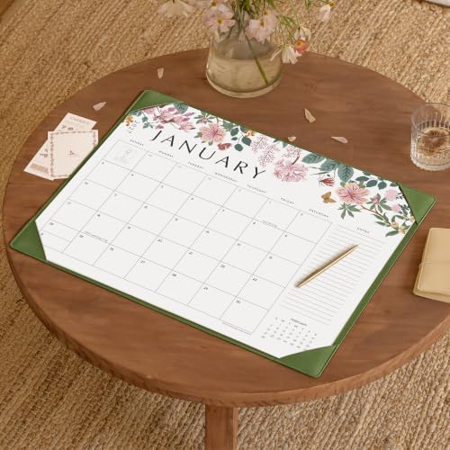Cabbrix Desk Calendar 2027, Large Desk Pad Calendar 22 x 17" (Green) - Image 2