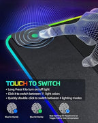 15W Wireless Charging RGB Mouse Pad, 31.5"x15.7", XXL Gaming Desk Mat - Image 6