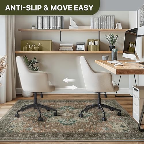 36"x60" Office Chair Mat for Hardwood Floor, Non-Slip Washable Rosewood - Image 5