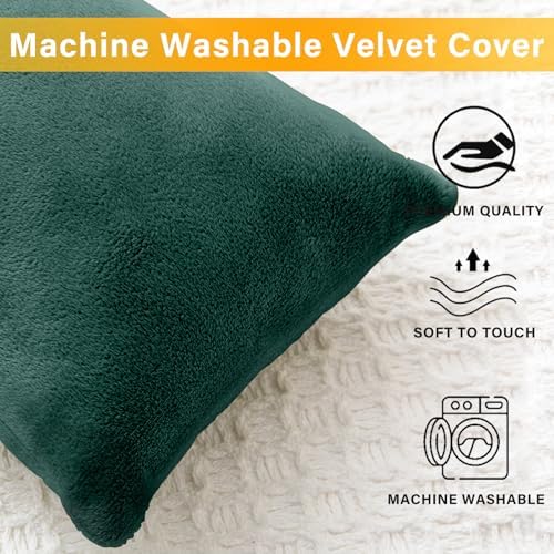 1 MIDDLE ONE 2 Pack Small Pillow, Memory Foam Mini Pillow 11 X 7 Inches for Travel, Sleeping, Nap and Neck, Knee, Lumbar Support, Tiny Cushion for Pet, Dogs (Dark Green) - Image 4