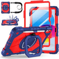 Case for iPad (A16) 11th/10th Generation 11/10.9 Inch 2025/2022, Ubearkk for iPad a16 case with Screen Protector, 360 Degree Rotating Stand Shoulder Strap Pencil Holder,Navy Red by Ubearkk