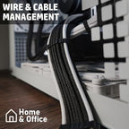 MGI SpeedWare Braided Split-Sleeve White Wire Loom for High-Temperature Automotive Harness and Home Cable Management 25 feet (1/2") - Image 5