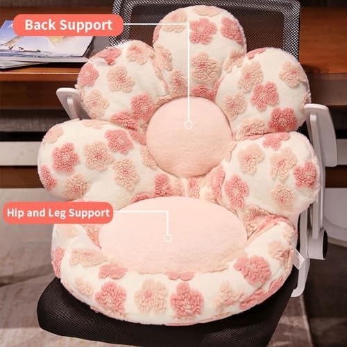 Flower Chair Cushion with Backrest Comfortable Office Chair Pad Student Dormitory Seat Cushion for Sedentary Group Home Decor - Image 4