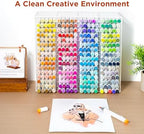 BEYGORM Horizontal Marker Organizer for 320 Markers, Acrylic Large Shelf - Image 5