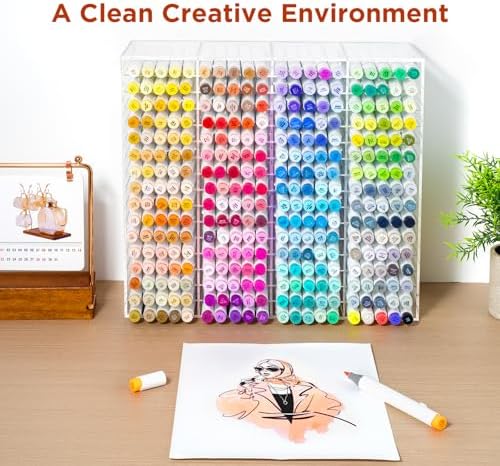 BEYGORM Horizontal Marker Organizer for 320 Markers, Acrylic Large Shelf - Image 5